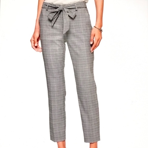 BANANA REPUBLIC Avery Ankle Trouser Pants Gray Belted Women’s Plus Size 14 NWT - Picture 2 of 16